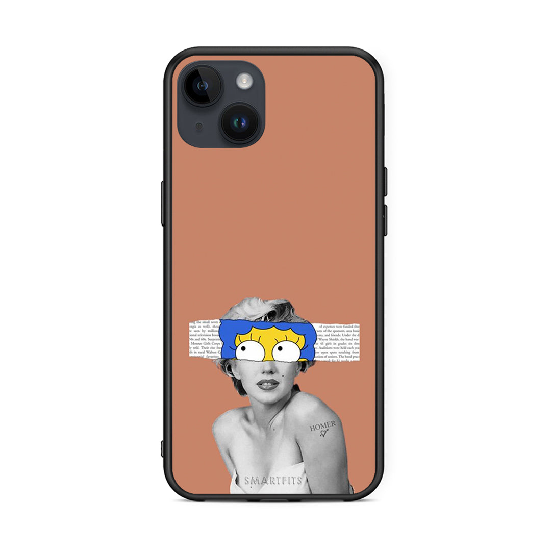 iPhone 14 Plus Sim Merilyn θήκη από τη Smartfits με σχέδιο στο πίσω μέρος και μαύρο περίβλημα | Smartphone case with colorful back and black bezels by Smartfits