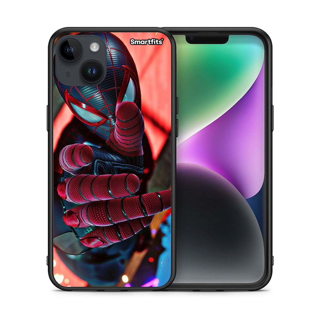Θήκη iPhone 14 Plus Spider Hand από τη Smartfits με σχέδιο στο πίσω μέρος και μαύρο περίβλημα | iPhone 14 Plus Spider Hand case with colorful back and black bezels