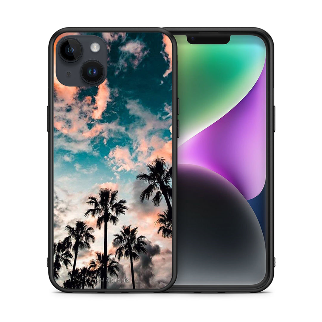 Θήκη iPhone 14 Plus Sky Summer από τη Smartfits με σχέδιο στο πίσω μέρος και μαύρο περίβλημα | iPhone 14 Plus Sky Summer case with colorful back and black bezels