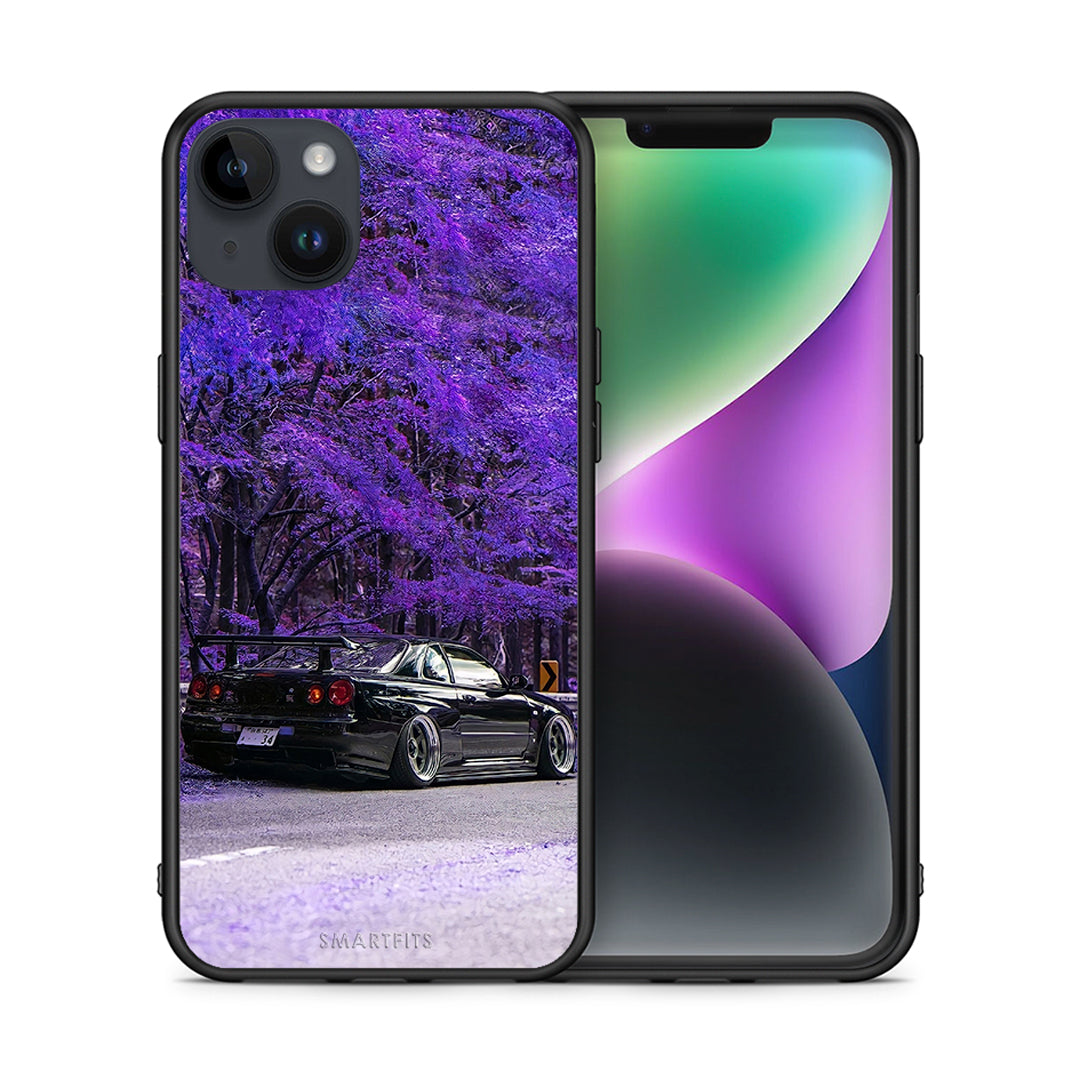 Θήκη Αγίου Βαλεντίνου iPhone 15 Plus Super Car από τη Smartfits με σχέδιο στο πίσω μέρος και μαύρο περίβλημα | iPhone 15 Plus Super Car case with colorful back and black bezels