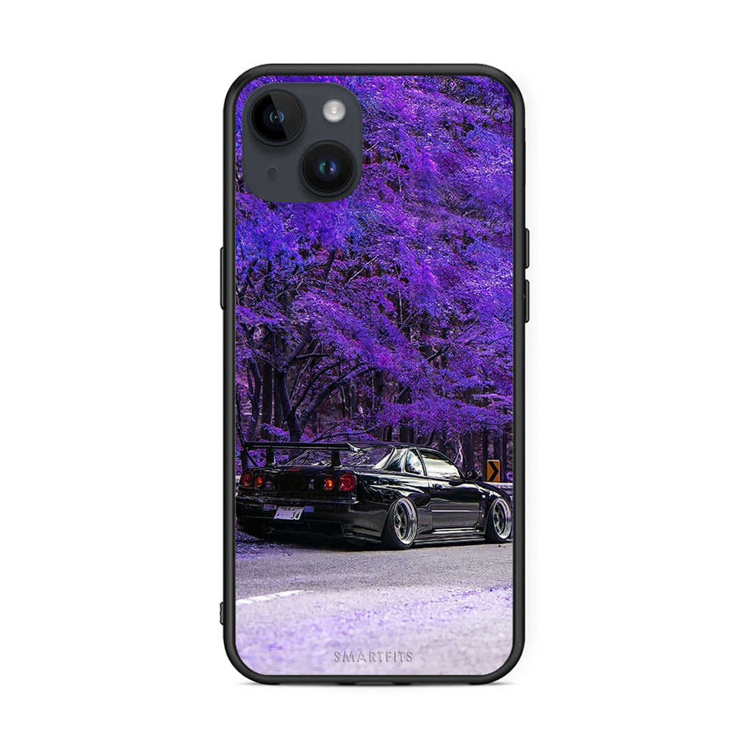 iPhone 15 Plus Super Car Θήκη Αγίου Βαλεντίνου από τη Smartfits με σχέδιο στο πίσω μέρος και μαύρο περίβλημα | Smartphone case with colorful back and black bezels by Smartfits