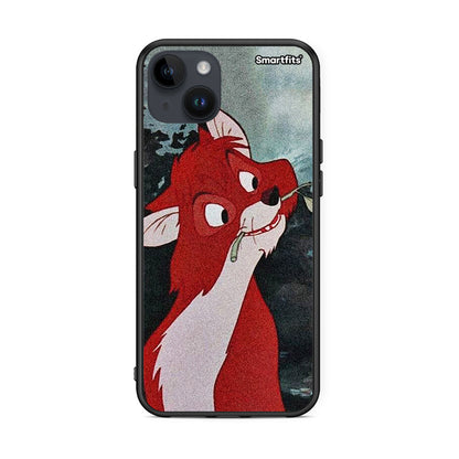 iPhone 15 Plus Tod And Vixey Love 1 θήκη από τη Smartfits με σχέδιο στο πίσω μέρος και μαύρο περίβλημα | Smartphone case with colorful back and black bezels by Smartfits