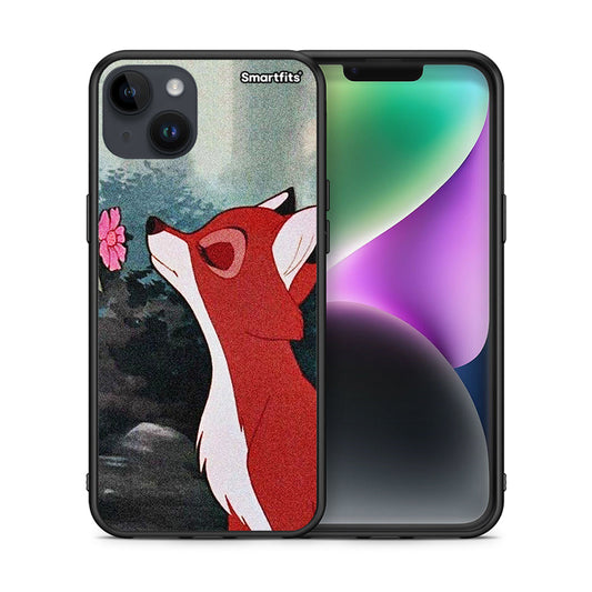 Θήκη iPhone 14 Plus Tod And Vixey Love 2 από τη Smartfits με σχέδιο στο πίσω μέρος και μαύρο περίβλημα | iPhone 14 Plus Tod And Vixey Love 2 case with colorful back and black bezels