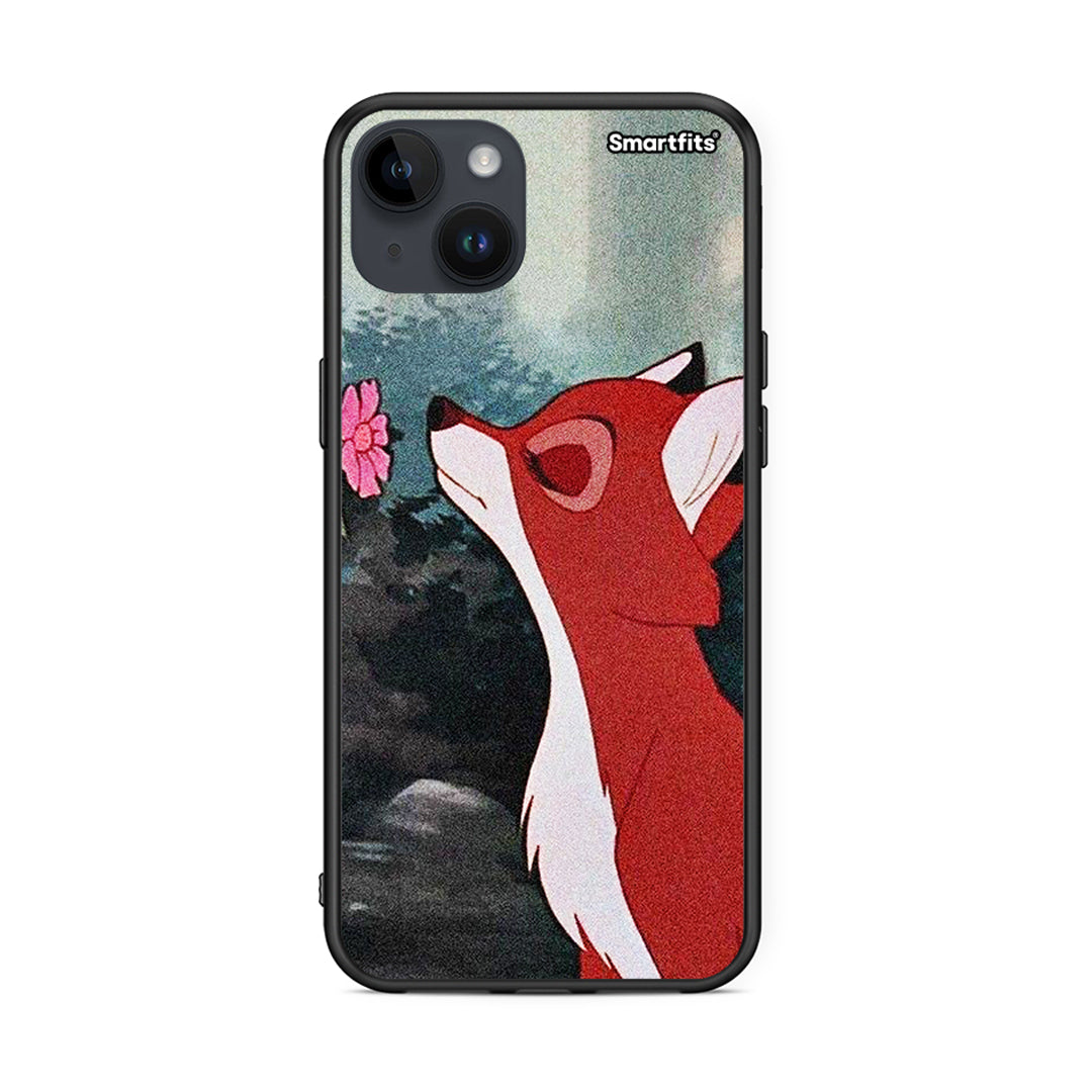 iPhone 14 Plus Tod And Vixey Love 2 θήκη από τη Smartfits με σχέδιο στο πίσω μέρος και μαύρο περίβλημα | Smartphone case with colorful back and black bezels by Smartfits