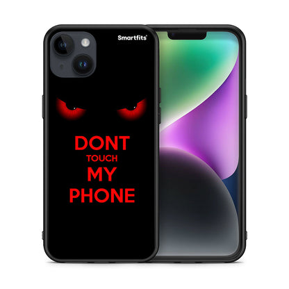 Θήκη iPhone 15 Plus Touch My Phone από τη Smartfits με σχέδιο στο πίσω μέρος και μαύρο περίβλημα | iPhone 15 Plus Touch My Phone case with colorful back and black bezels