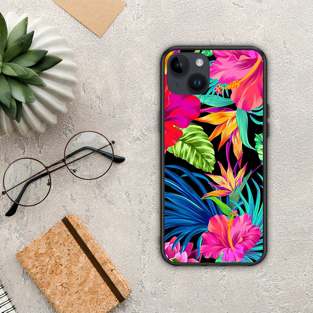 Tropical Flowers - iPhone 15 Plus θήκη
