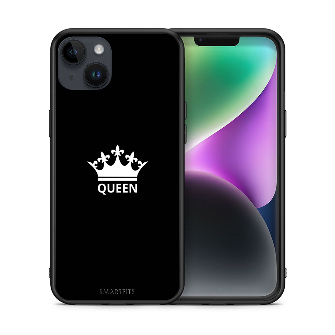 Θήκη iPhone 14 Plus Queen Valentine από τη Smartfits με σχέδιο στο πίσω μέρος και μαύρο περίβλημα | iPhone 14 Plus Queen Valentine case with colorful back and black bezels