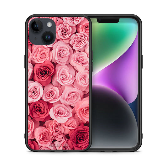 Θήκη iPhone 14 Plus RoseGarden Valentine από τη Smartfits με σχέδιο στο πίσω μέρος και μαύρο περίβλημα | iPhone 14 Plus RoseGarden Valentine case with colorful back and black bezels