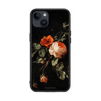 Thumbnail for iPhone 15 Plus Vintage Roses θήκη από τη Smartfits με σχέδιο στο πίσω μέρος και μαύρο περίβλημα | Smartphone case with colorful back and black bezels by Smartfits