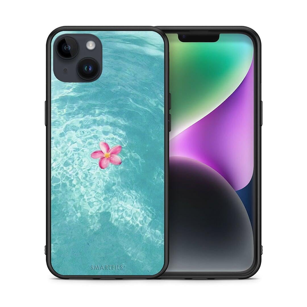 Θήκη iPhone 14 Plus Water Flower από τη Smartfits με σχέδιο στο πίσω μέρος και μαύρο περίβλημα | iPhone 14 Plus Water Flower case with colorful back and black bezels