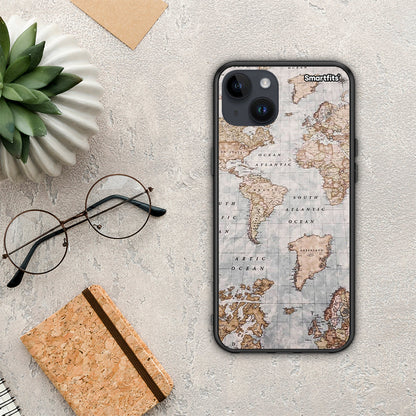 World Map - iPhone 15 Plus θήκη