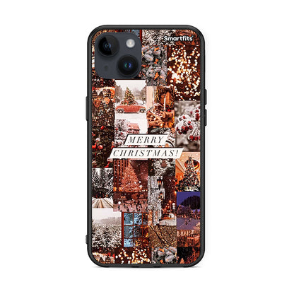 iPhone 14 Plus Xmas Collage θήκη από τη Smartfits με σχέδιο στο πίσω μέρος και μαύρο περίβλημα | Smartphone case with colorful back and black bezels by Smartfits