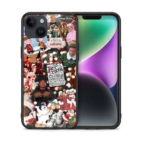 Θήκη iPhone 14 Plus Xmas Movies από τη Smartfits με σχέδιο στο πίσω μέρος και μαύρο περίβλημα | iPhone 14 Plus Xmas Movies case with colorful back and black bezels