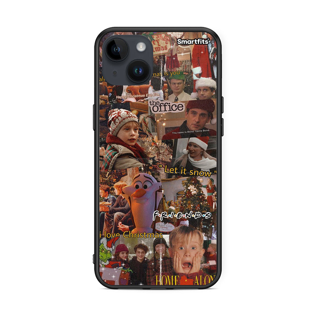 iPhone 15 Plus Xmas Wishes θήκη από τη Smartfits με σχέδιο στο πίσω μέρος και μαύρο περίβλημα | Smartphone case with colorful back and black bezels by Smartfits