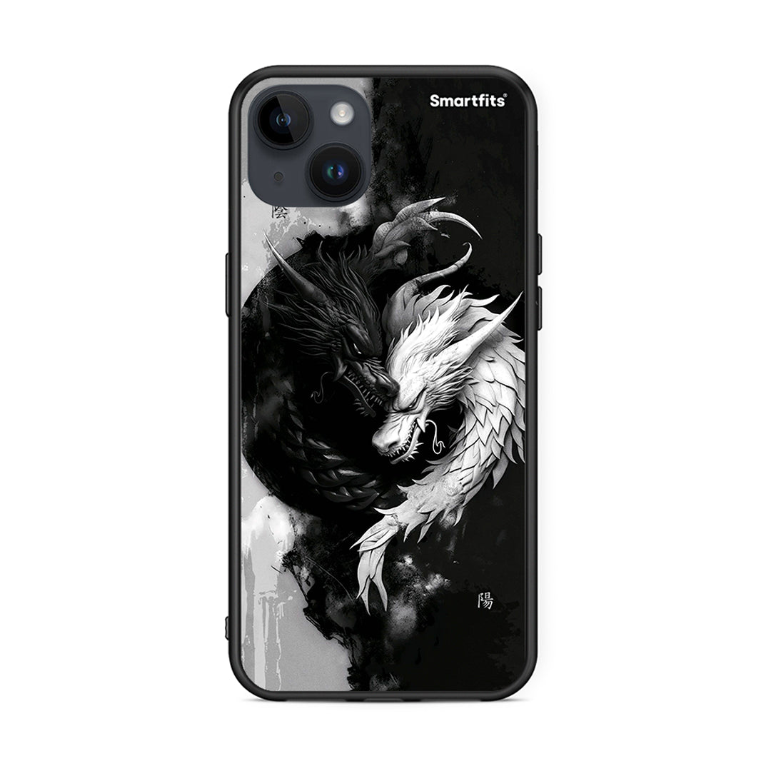 iPhone 14 Plus Yin Yang θήκη από τη Smartfits με σχέδιο στο πίσω μέρος και μαύρο περίβλημα | Smartphone case with colorful back and black bezels by Smartfits