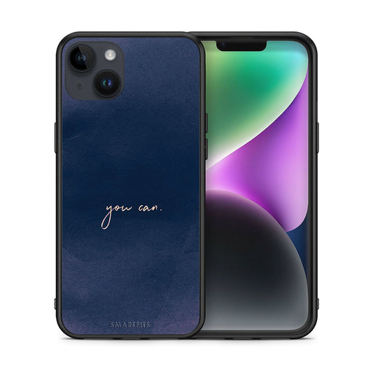Θήκη iPhone 15 Plus You Can από τη Smartfits με σχέδιο στο πίσω μέρος και μαύρο περίβλημα | iPhone 15 Plus You Can case with colorful back and black bezels