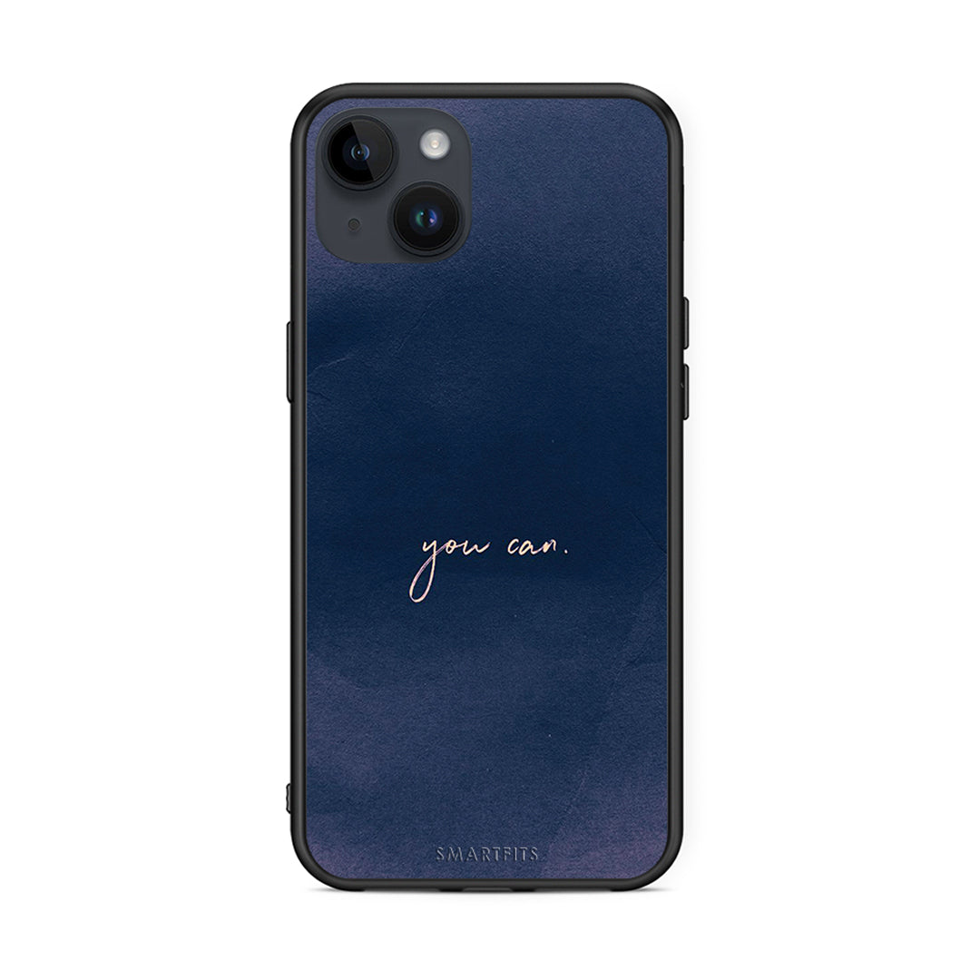 iPhone 15 Plus You Can θήκη από τη Smartfits με σχέδιο στο πίσω μέρος και μαύρο περίβλημα | Smartphone case with colorful back and black bezels by Smartfits