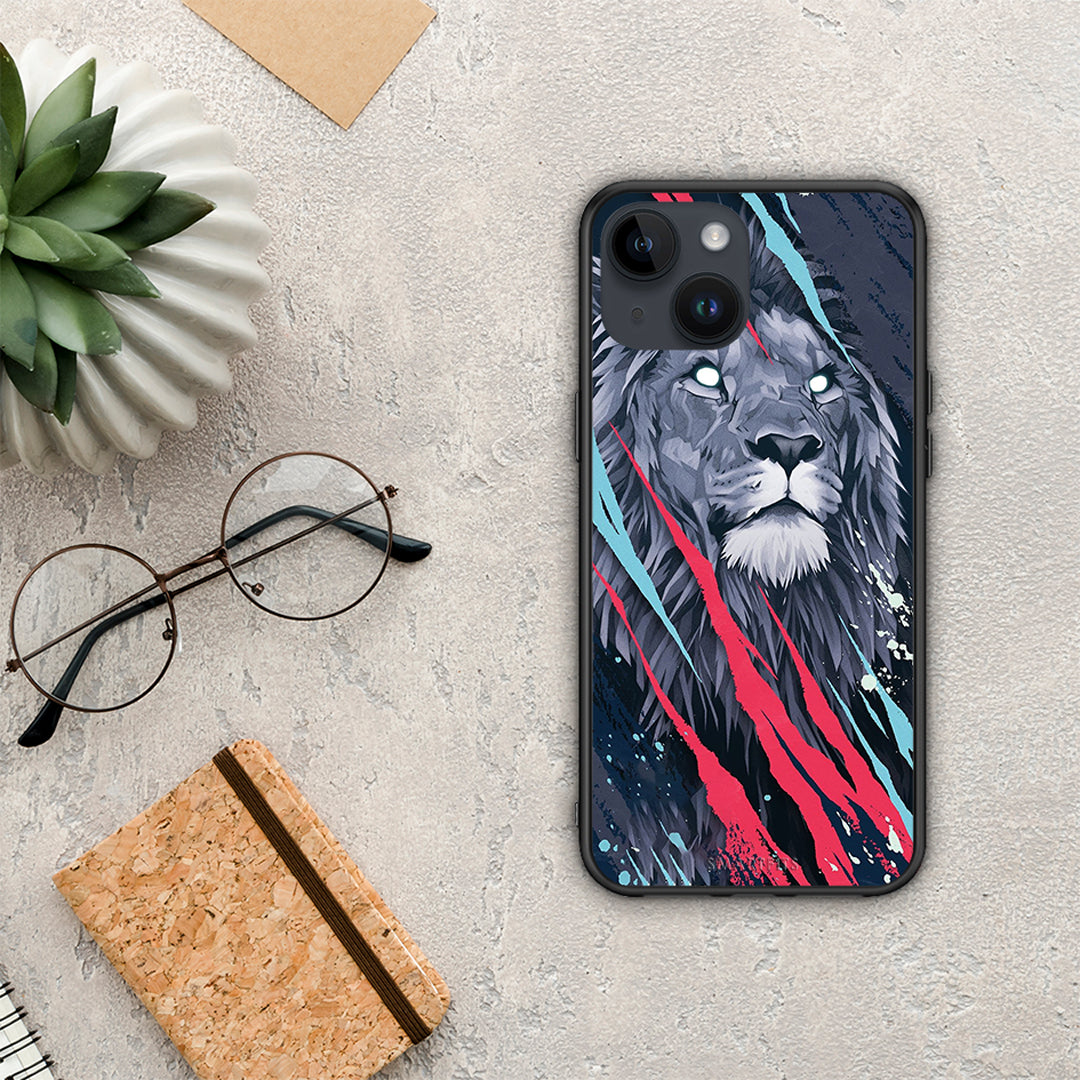 PopArt Lion Designer - iPhone 15 θήκη