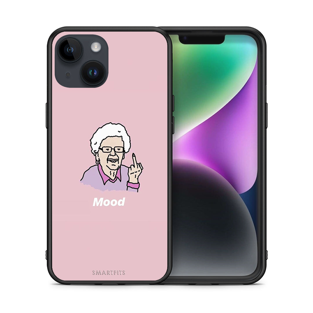 Θήκη iPhone 14 Mood PopArt από τη Smartfits με σχέδιο στο πίσω μέρος και μαύρο περίβλημα | iPhone 14 Mood PopArt case with colorful back and black bezels