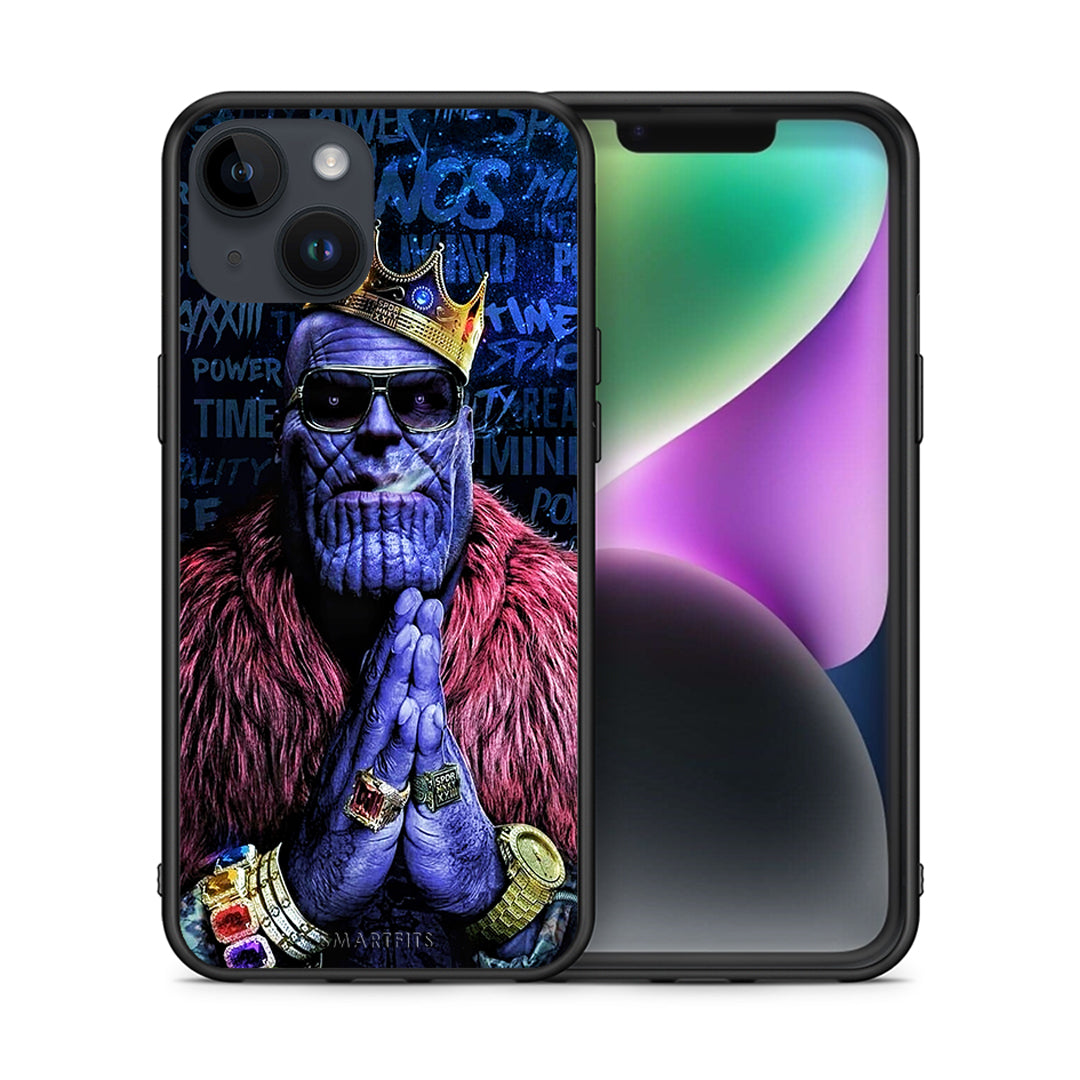 Θήκη iPhone 14 Thanos PopArt από τη Smartfits με σχέδιο στο πίσω μέρος και μαύρο περίβλημα | iPhone 14 Thanos PopArt case with colorful back and black bezels