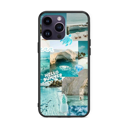 iPhone 15 Pro Aesthetic Summer Θήκη από τη Smartfits με σχέδιο στο πίσω μέρος και μαύρο περίβλημα | Smartphone case with colorful back and black bezels by Smartfits