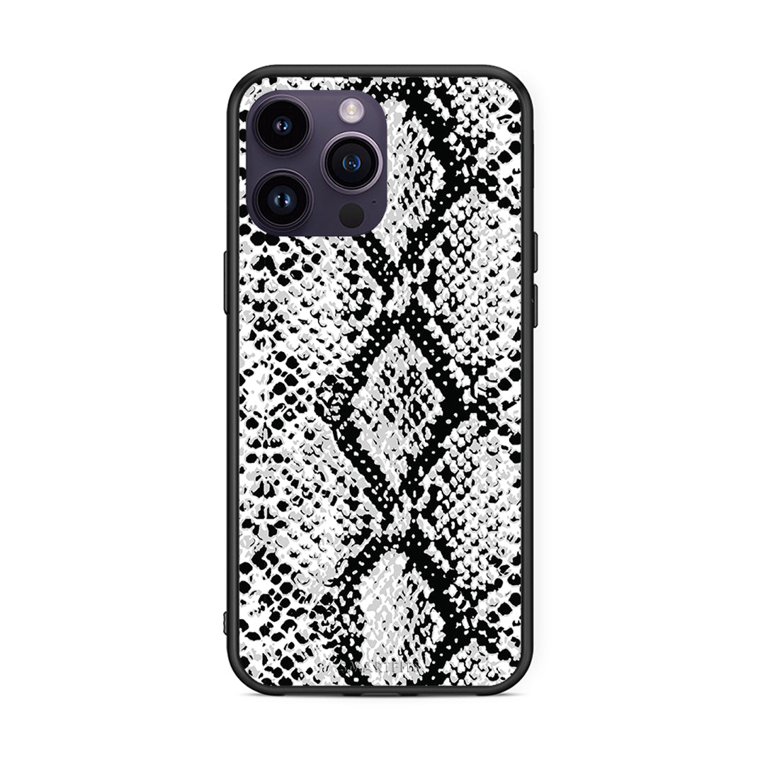 24 - iPhone 15 Pro White Snake Animal case, cover, bumper