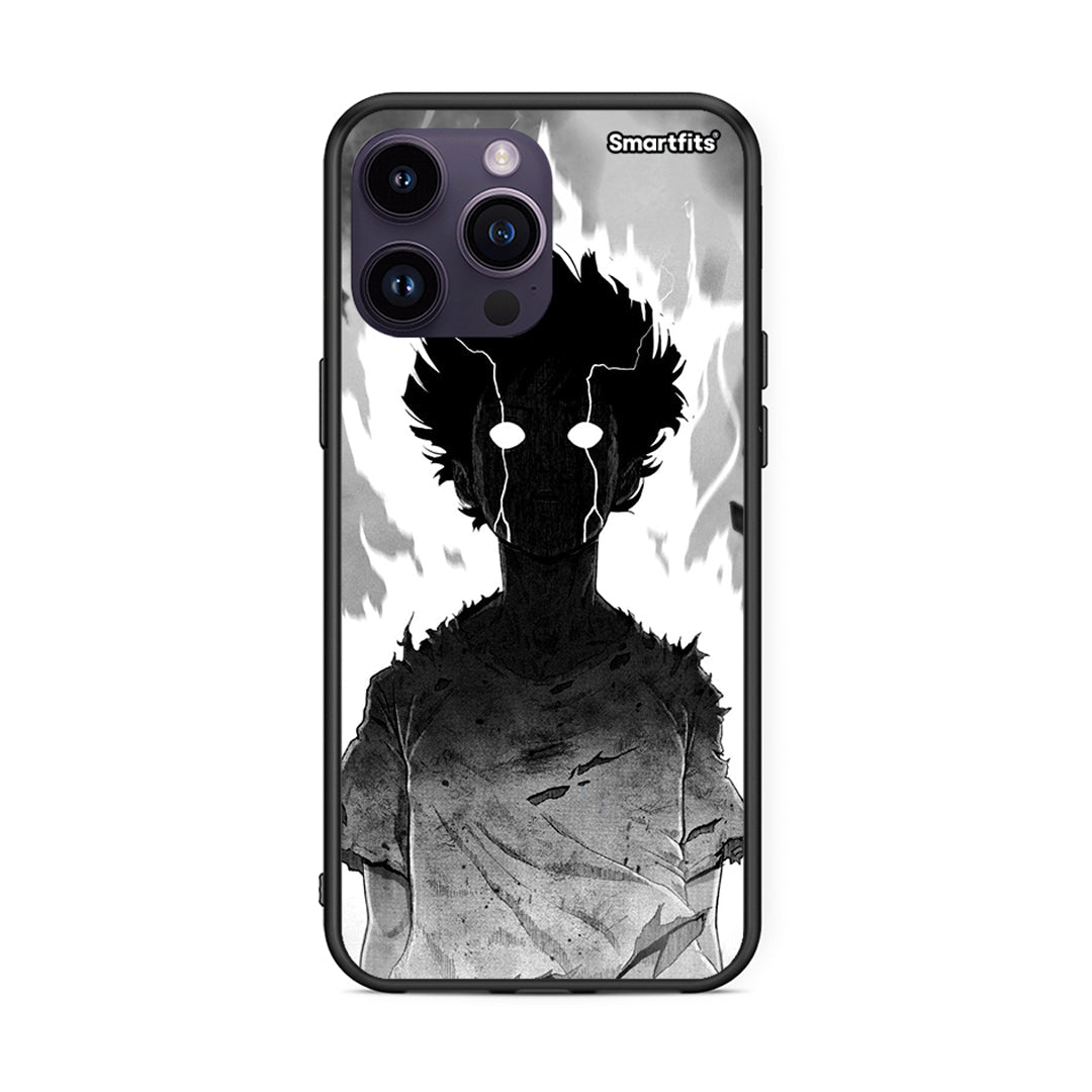 iPhone 14 Pro Anime Boy Θήκη από τη Smartfits με σχέδιο στο πίσω μέρος και μαύρο περίβλημα | Smartphone case with colorful back and black bezels by Smartfits
