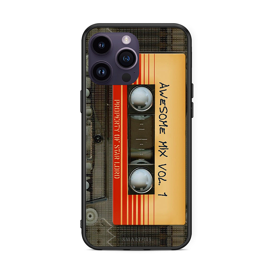 iPhone 15 Pro Awesome Mix θήκη από τη Smartfits με σχέδιο στο πίσω μέρος και μαύρο περίβλημα | Smartphone case with colorful back and black bezels by Smartfits