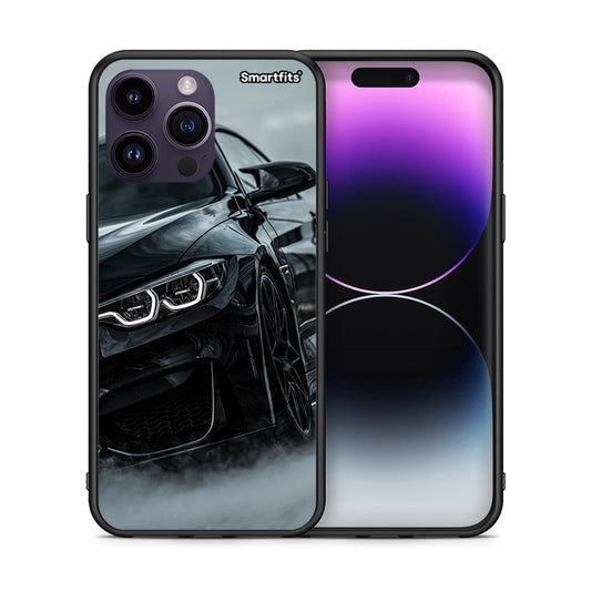 Θήκη iPhone 14 Pro Black BMW από τη Smartfits με σχέδιο στο πίσω μέρος και μαύρο περίβλημα | iPhone 14 Pro Black BMW case with colorful back and black bezels