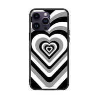 Thumbnail for iPhone 15 Pro Black Hearts θήκη από τη Smartfits με σχέδιο στο πίσω μέρος και μαύρο περίβλημα | Smartphone case with colorful back and black bezels by Smartfits