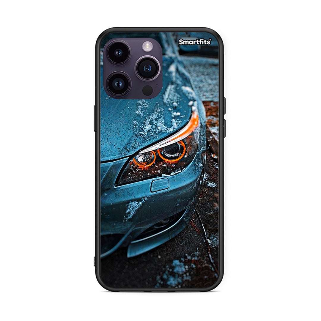iPhone 15 Pro Bmw E60 Θήκη από τη Smartfits με σχέδιο στο πίσω μέρος και μαύρο περίβλημα | Smartphone case with colorful back and black bezels by Smartfits
