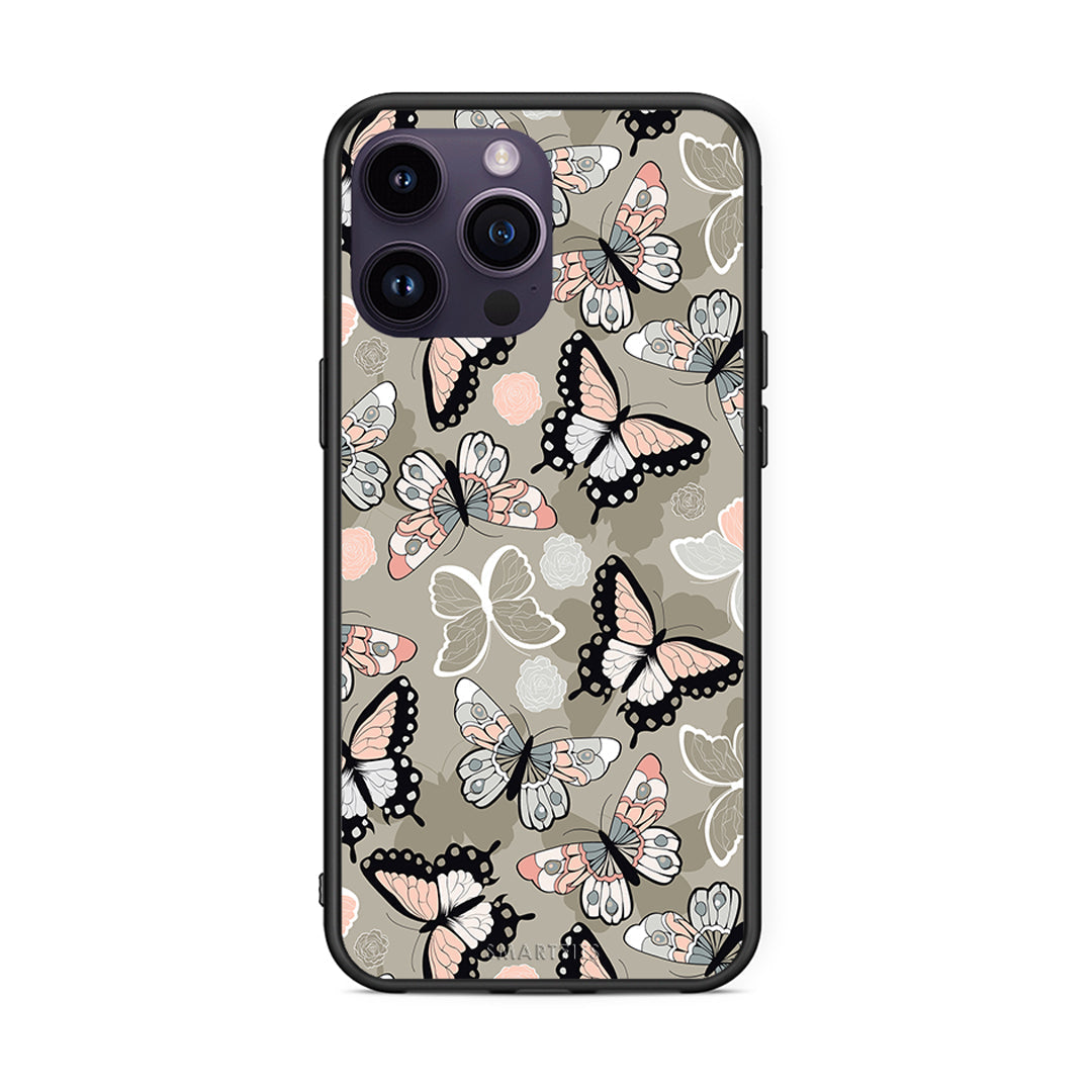 135 - iPhone 15 Pro Butterflies Boho case, cover, bumper
