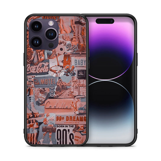Θήκη iPhone 15 Pro Born In 90s από τη Smartfits με σχέδιο στο πίσω μέρος και μαύρο περίβλημα | iPhone 15 Pro Born In 90s case with colorful back and black bezels