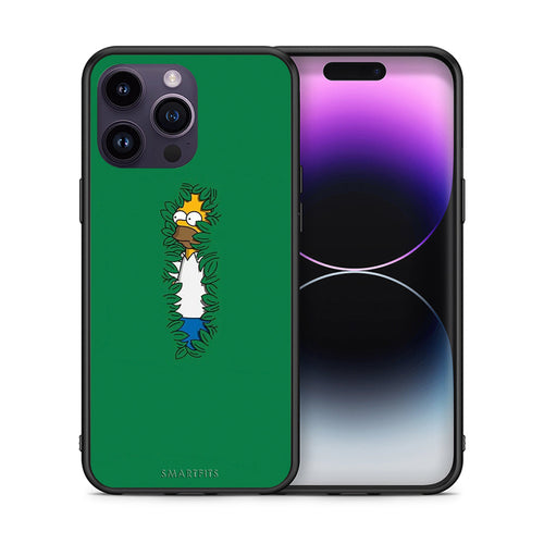 Θήκη Αγίου Βαλεντίνου iPhone 14 Pro Bush Man από τη Smartfits με σχέδιο στο πίσω μέρος και μαύρο περίβλημα | iPhone 14 Pro Bush Man case with colorful back and black bezels