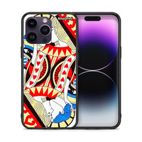 Thumbnail for Θήκη iPhone 14 Pro Card Love από τη Smartfits με σχέδιο στο πίσω μέρος και μαύρο περίβλημα | iPhone 14 Pro Card Love case with colorful back and black bezels