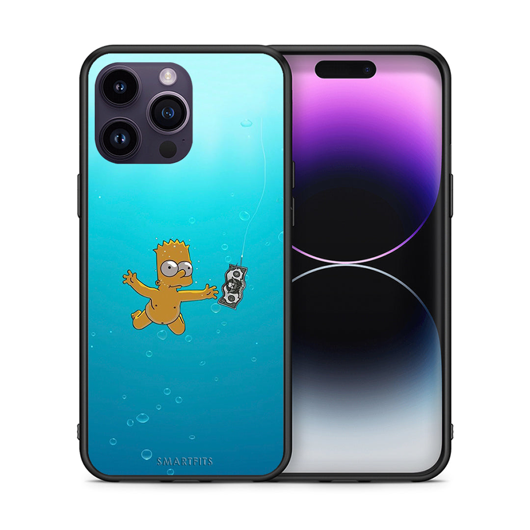 Θήκη iPhone 14 Pro Chasing Money από τη Smartfits με σχέδιο στο πίσω μέρος και μαύρο περίβλημα | iPhone 14 Pro Chasing Money case with colorful back and black bezels