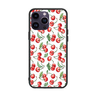 Thumbnail for iPhone 15 Pro Cherry Summer θήκη από τη Smartfits με σχέδιο στο πίσω μέρος και μαύρο περίβλημα | Smartphone case with colorful back and black bezels by Smartfits