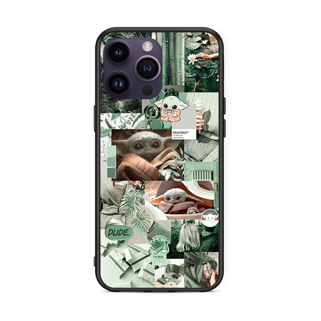 iPhone 14 Pro Collage Dude Θήκη Αγίου Βαλεντίνου από τη Smartfits με σχέδιο στο πίσω μέρος και μαύρο περίβλημα | Smartphone case with colorful back and black bezels by Smartfits