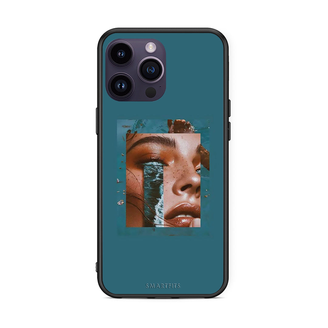 iPhone 14 Pro Cry An Ocean θήκη από τη Smartfits με σχέδιο στο πίσω μέρος και μαύρο περίβλημα | Smartphone case with colorful back and black bezels by Smartfits
