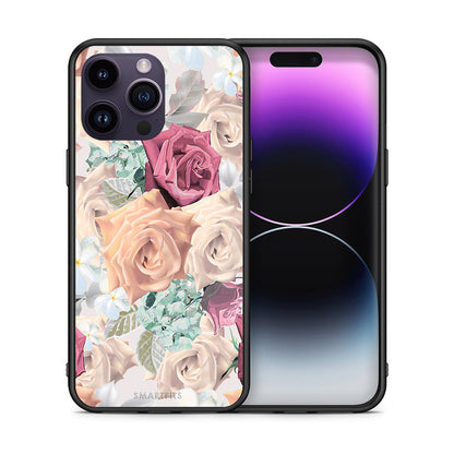 Θήκη iPhone 14 Pro Bouquet Floral από τη Smartfits με σχέδιο στο πίσω μέρος και μαύρο περίβλημα | iPhone 14 Pro Bouquet Floral case with colorful back and black bezels