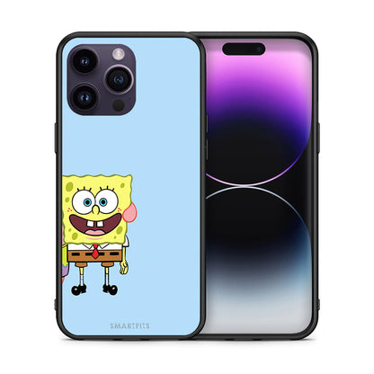 Θήκη iPhone 15 Pro Friends Bob από τη Smartfits με σχέδιο στο πίσω μέρος και μαύρο περίβλημα | iPhone 15 Pro Friends Bob case with colorful back and black bezels