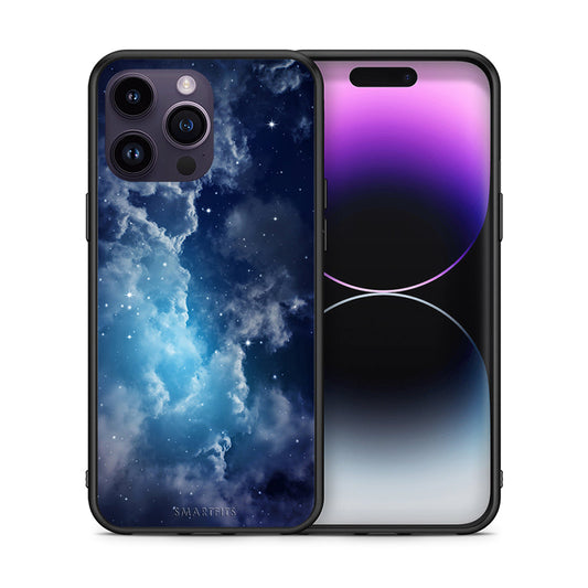 Θήκη iPhone 14 Pro Blue Sky Galaxy από τη Smartfits με σχέδιο στο πίσω μέρος και μαύρο περίβλημα | iPhone 14 Pro Blue Sky Galaxy case with colorful back and black bezels