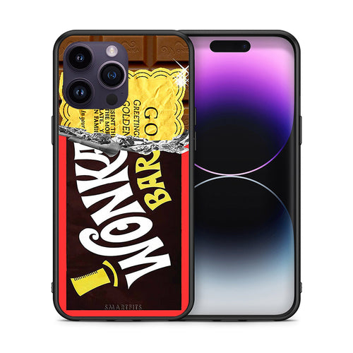 Θήκη iPhone 14 Pro Golden Ticket από τη Smartfits με σχέδιο στο πίσω μέρος και μαύρο περίβλημα | iPhone 14 Pro Golden Ticket case with colorful back and black bezels