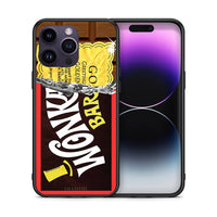 Thumbnail for Θήκη iPhone 15 Pro Golden Ticket από τη Smartfits με σχέδιο στο πίσω μέρος και μαύρο περίβλημα | iPhone 15 Pro Golden Ticket case with colorful back and black bezels