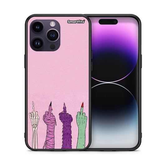 Θήκη iPhone 15 Pro Halloween Be A Lady από τη Smartfits με σχέδιο στο πίσω μέρος και μαύρο περίβλημα | iPhone 15 Pro Halloween Be A Lady case with colorful back and black bezels