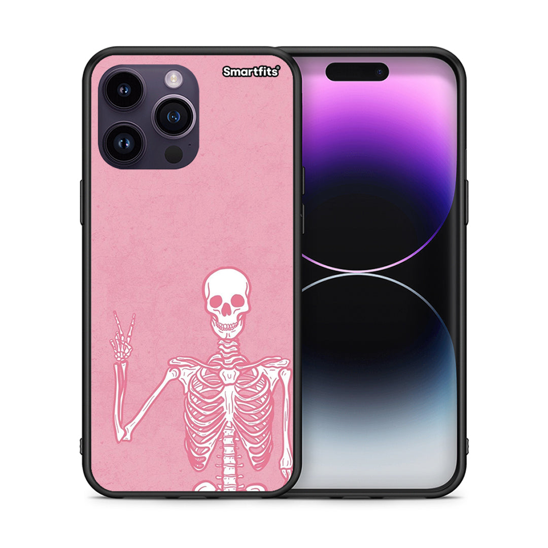 Θήκη iPhone 14 Pro Halloween Motivation από τη Smartfits με σχέδιο στο πίσω μέρος και μαύρο περίβλημα | iPhone 14 Pro Halloween Motivation case with colorful back and black bezels
