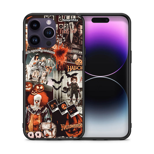 Θήκη iPhone 15 Pro Halloween Spooky Season από τη Smartfits με σχέδιο στο πίσω μέρος και μαύρο περίβλημα | iPhone 15 Pro Halloween Spooky Season case with colorful back and black bezels