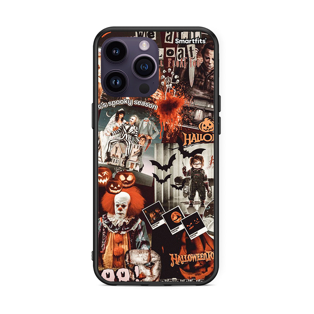 iPhone 14 Pro Halloween Spooky Season Θήκη από τη Smartfits με σχέδιο στο πίσω μέρος και μαύρο περίβλημα | Smartphone case with colorful back and black bezels by Smartfits