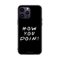 Thumbnail for iPhone 15 Pro How You Doin θήκη από τη Smartfits με σχέδιο στο πίσω μέρος και μαύρο περίβλημα | Smartphone case with colorful back and black bezels by Smartfits