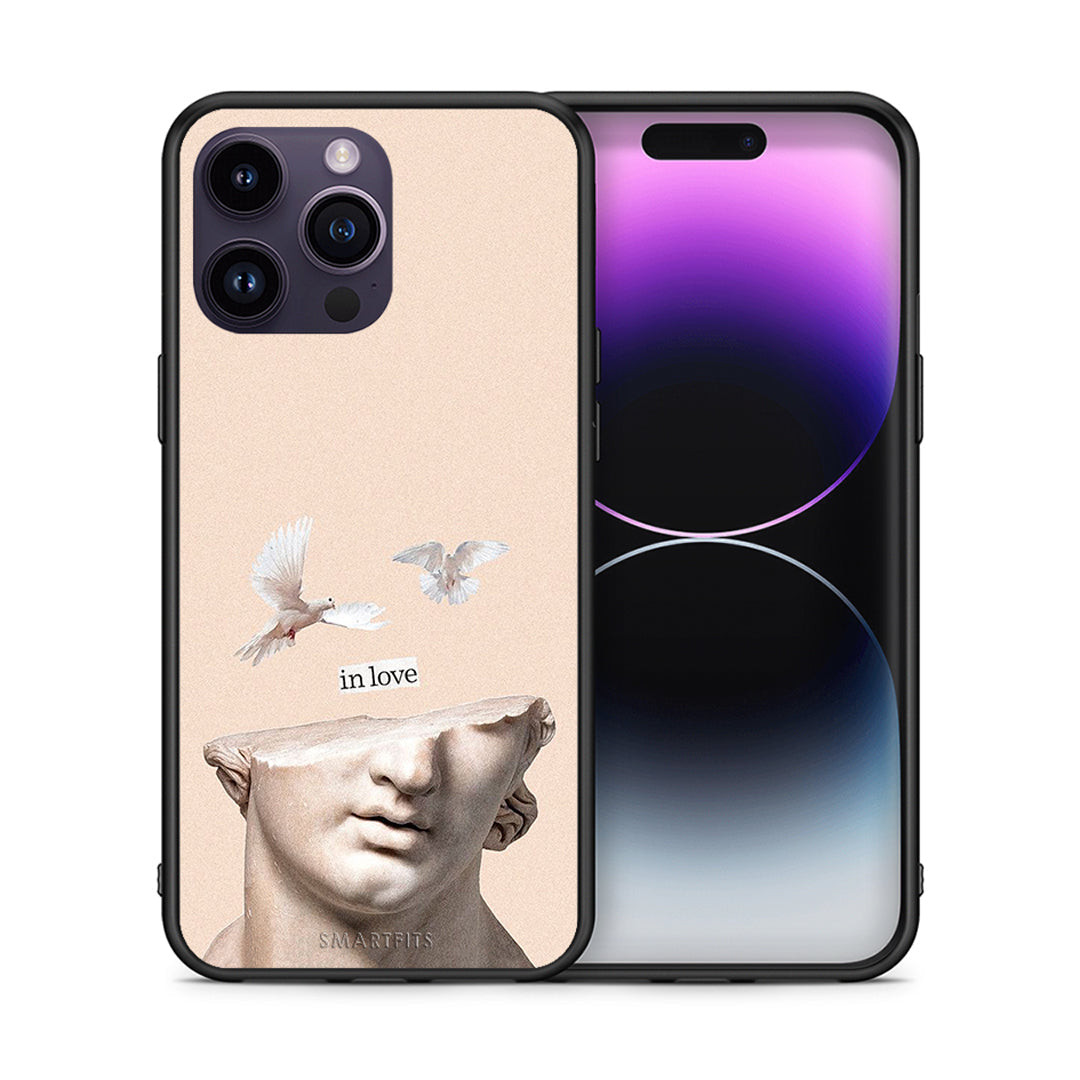 Θήκη iPhone 15 Pro In Love από τη Smartfits με σχέδιο στο πίσω μέρος και μαύρο περίβλημα | iPhone 15 Pro In Love case with colorful back and black bezels